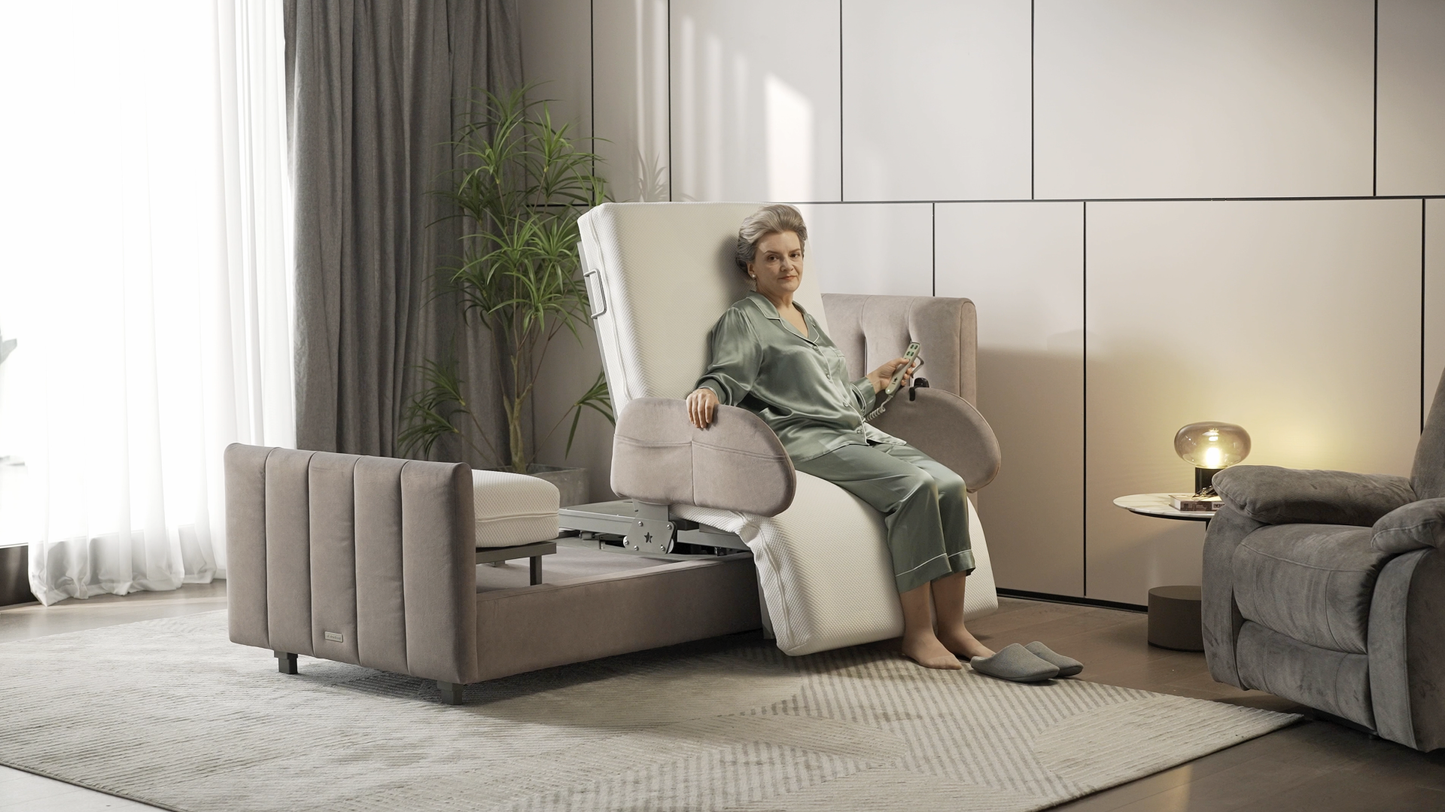 Orin Full Electric Rotating Adjustable Bed with Stand Assist By Starsleep