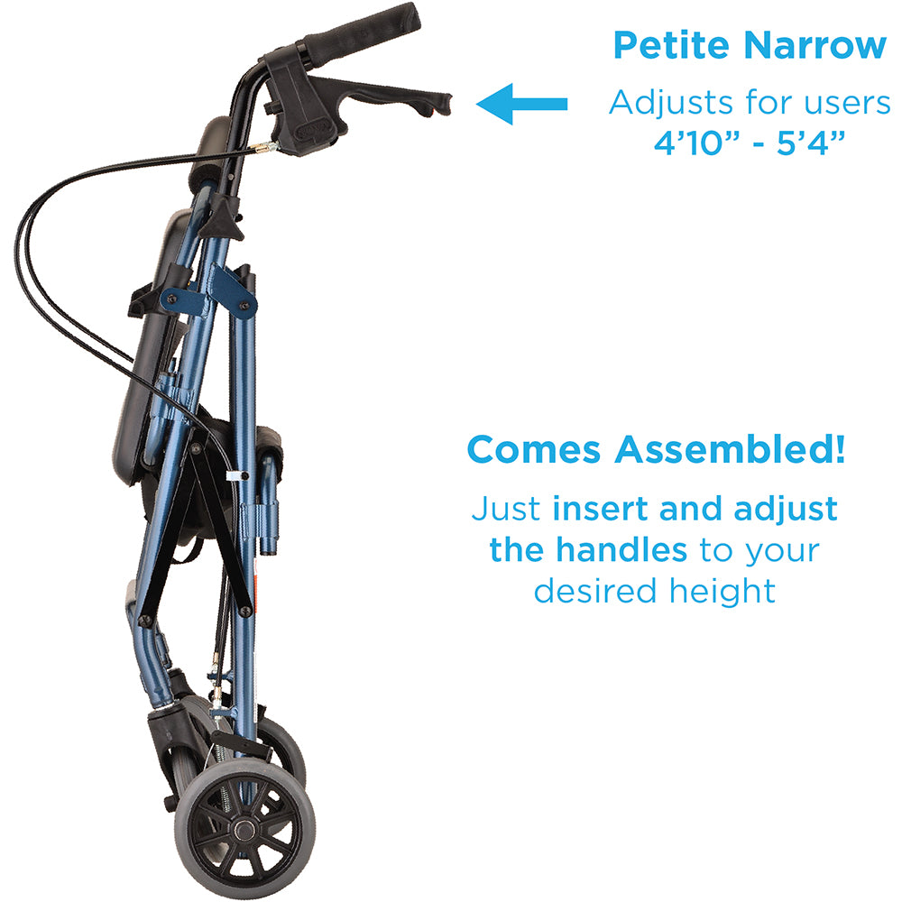 GetGO Petite Narrow Rolling Walker