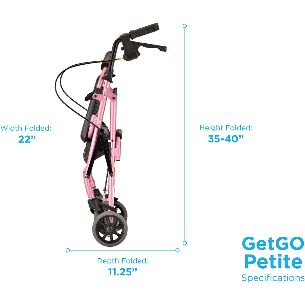 GetGO Petite Narrow Rolling Walker