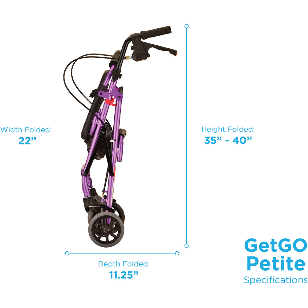 GetGO Petite Narrow Rolling Walker