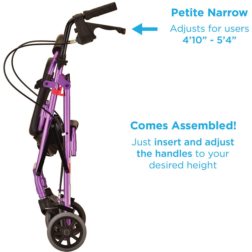 GetGO Petite Narrow Rolling Walker
