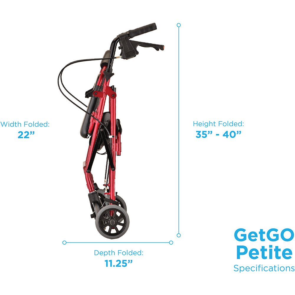 GetGO Petite Narrow Rolling Walker