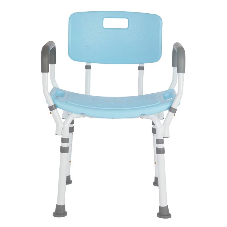 PREMIUM SHOWER CHAIR WITH BACK AND PADDED ARMS