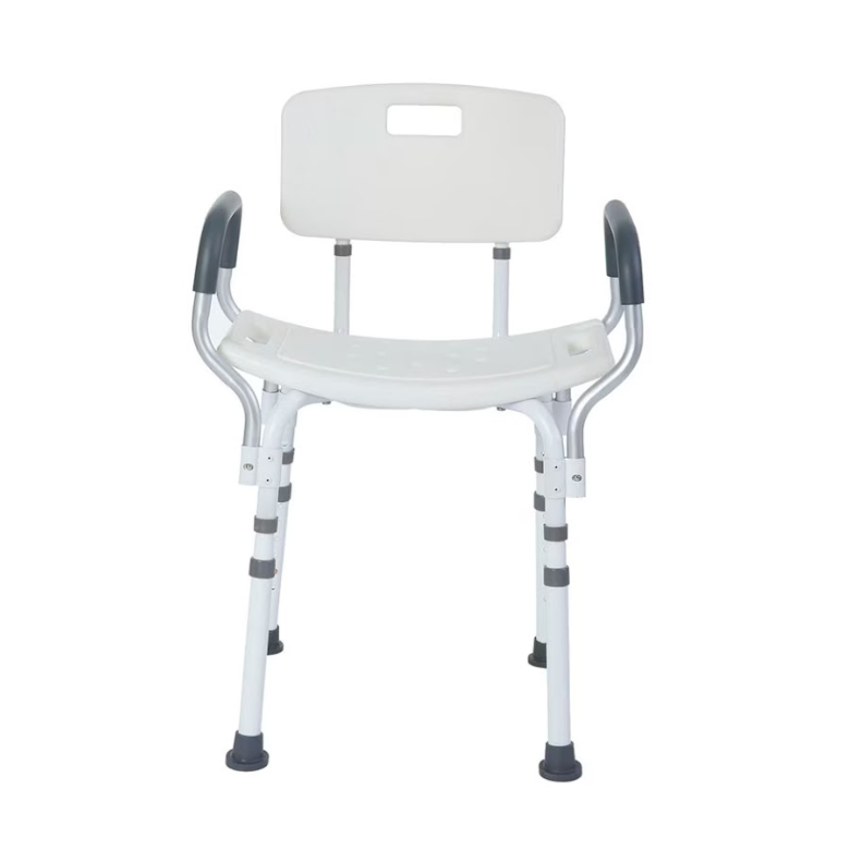PREMIUM SHOWER CHAIR WITH BACK AND PADDED ARMS