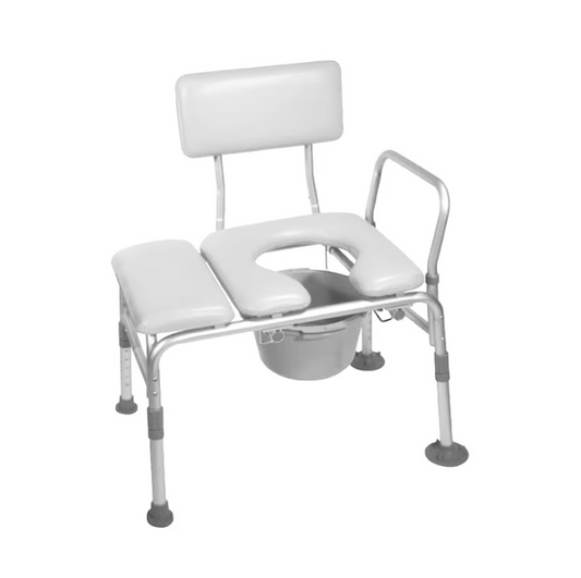 PADDED TRANSFER BENCH w/ Commode Opening