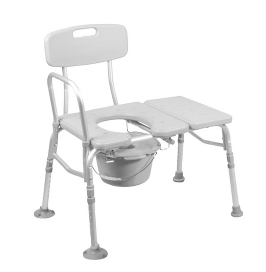 PLASTIC TRANSFER BENCH / COMMODE COMBINATION