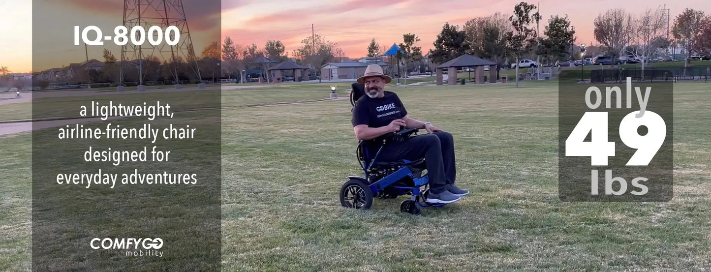 MAJESTIC IQ-8000 Remote Controlled Lightweight Electric Wheelchair