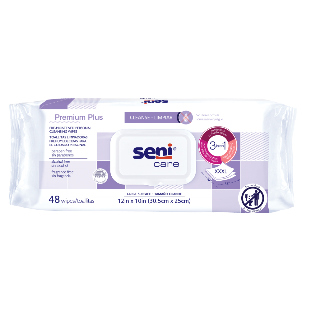 Seni Personal Cleansing Wipes - Unscented