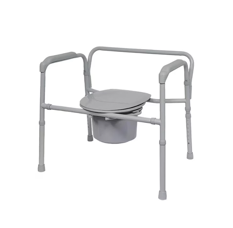 BARIATRIC FOLDING STEEL ELONGATED COMMODE